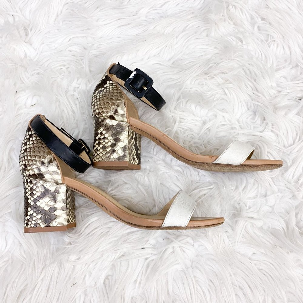 Alexandre Birman Judy Python Block Heel Sandal 5 - image 5